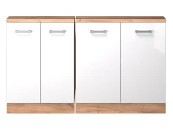 Móvel De Arrumação|Vicco Armário de cozinha para sótão inclinado alto brilho 140x46x81.6 r-line Branco