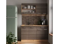 Móvel De Arrumação|Vicco Armário de cozinha para sótão inclinado cinza nobre 120x46x81.6 r-line Cinzento claro