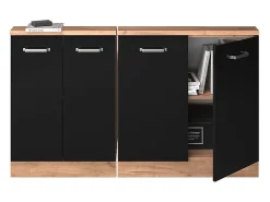 Vicco Armário de cozinha para sótão inclinado alto brilho 140x46x81.6 r-line^ Móvel De Arrumação