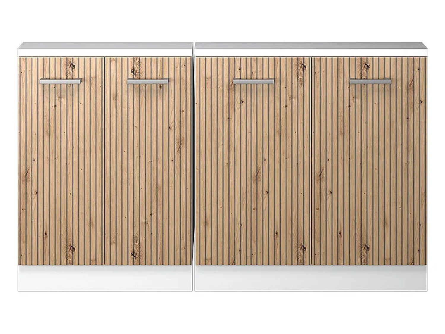 Móvel De Arrumação*Vicco Armário de cozinha para sótão inclinado carvalho artesanal 140x46x81.6 r-line Natural claro