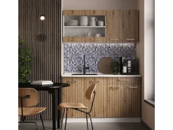 Vicco Armário de cozinha para sótão inclinado carvalho artesanal 210x46x81.6 r-line^ Móvel De Arrumação