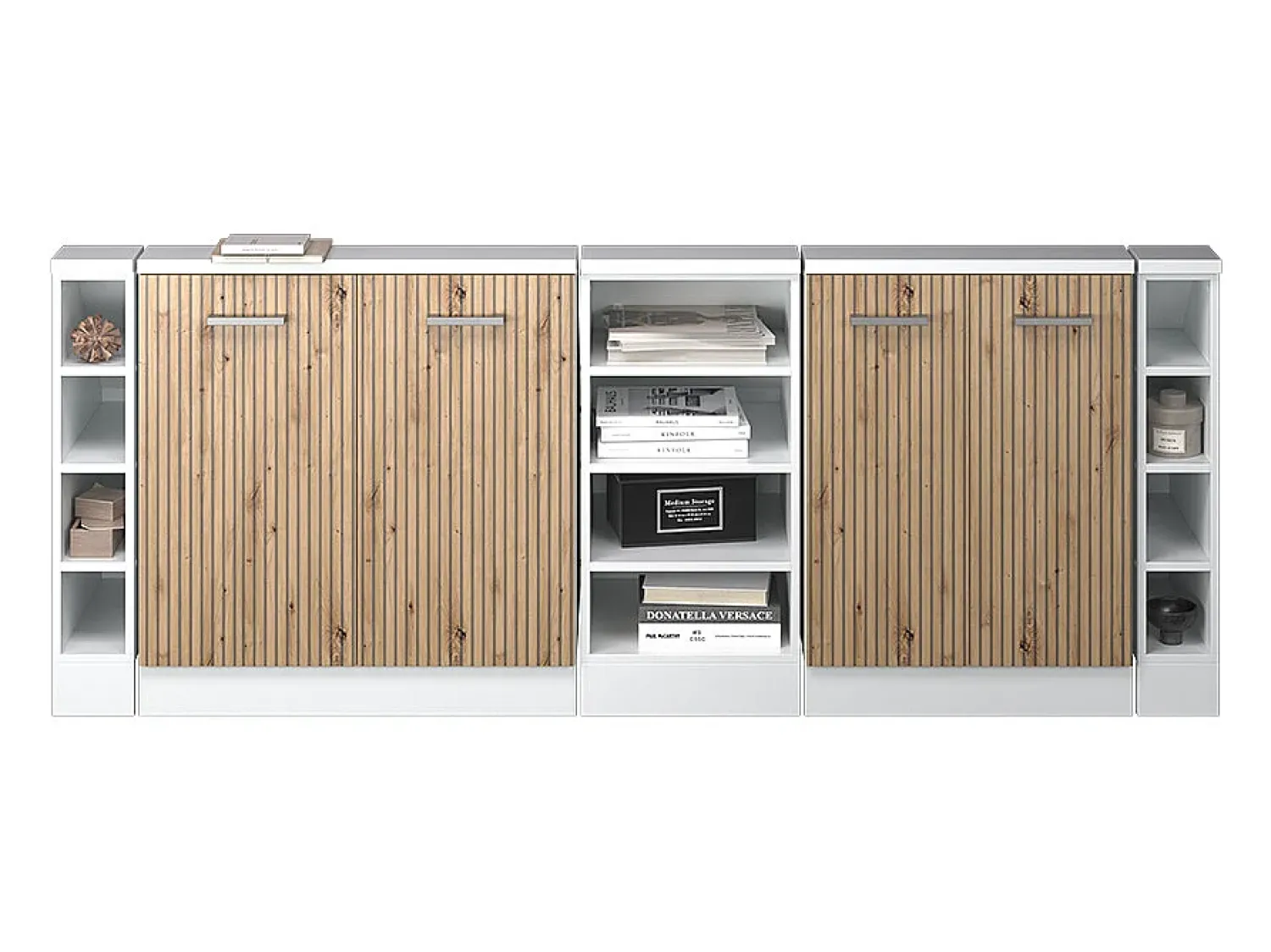 Vicco Armário de cozinha para sótão inclinado carvalho artesanal 210x46x81.6 r-line^ Móvel De Arrumação