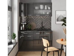 Discount Vicco Armário de cozinha para sótão inclinado antracite alto brilho 60x46x81.6 r-line Cinza antracite