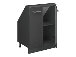 Discount Vicco Armário de cozinha para sótão inclinado antracite alto brilho 60x46x81.6 r-line Cinza antracite