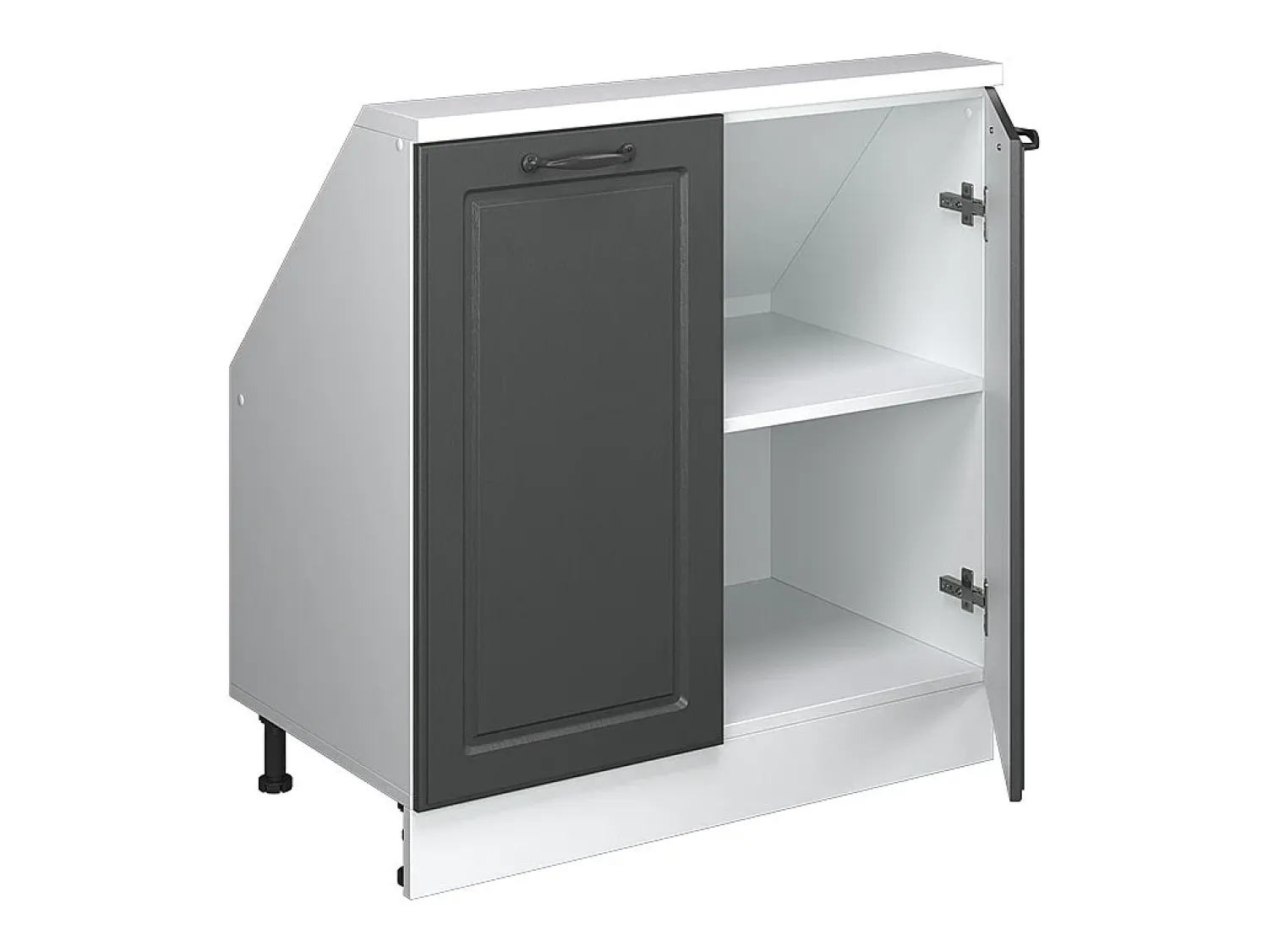Móvel De Arrumação*Vicco Armário de cozinha para sótão inclinado casa de campo antracite 80x46x81.6 r-line Cinza antracite