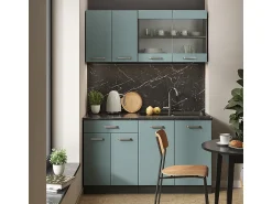 Vicco Armário de cozinha para sótão inclinado -cinza 210x46x81.6 r-line^ Móvel De Arrumação
