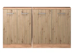 Móvel De Arrumação|Vicco Armário de cozinha para sótão inclinado carvalho artesanal 140x46x81.6 r-line Natural claro