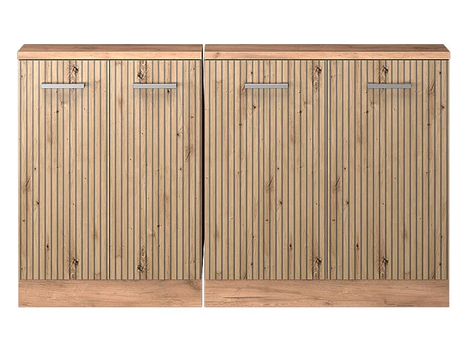 Móvel De Arrumação|Vicco Armário de cozinha para sótão inclinado carvalho artesanal 140x46x81.6 r-line Natural claro