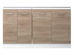 Móvel De Arrumação|Vicco Armário de cozinha para sótão inclinado sonoma 140x46x81.6 r-line Natural claro