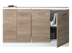 Móvel De Arrumação|Vicco Armário de cozinha para sótão inclinado sonoma 140x46x81.6 r-line Natural claro