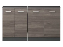 Móvel De Arrumação*Vicco Armário de cozinha para sótão inclinado cinza nobre 140x46x81.6 r-line Cinzento claro