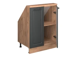 Outlet Vicco Armário de cozinha para sótão inclinado casa de campo antracite 60x46x81.6 r-line Cinza antracite