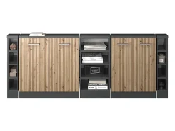 Online Vicco Armário de cozinha para sótão inclinado carvalho artesanal 210x46x81.6 r-line Natural claro