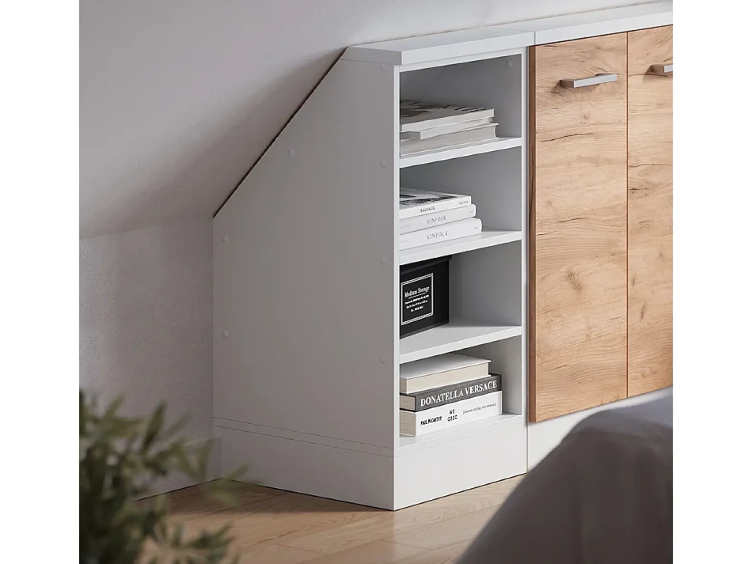 Móvel De Arrumação|Vicco Armário de cozinha para sótão inclinado 40x46x81.6 r-line Branco