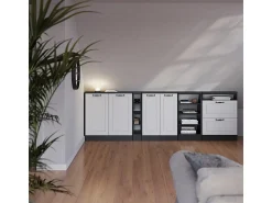 Vicco Armário de cozinha para sótão inclinado casa de campo branca 60x46x81.6 r-line^ Móvel De Arrumação