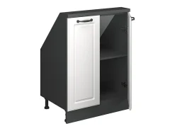Vicco Armário de cozinha para sótão inclinado casa de campo branca 60x46x81.6 r-line^ Móvel De Arrumação
