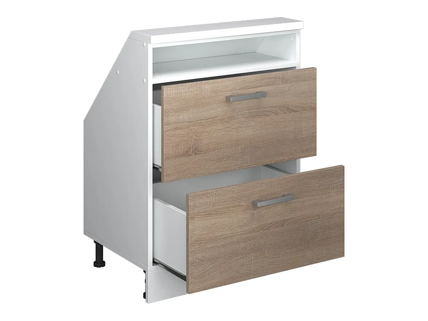 Móvel De Arrumação*Vicco Armário de cozinha para sótão inclinado sonoma 60x46x81.6 r-line Natural claro