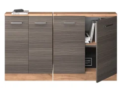 Móvel De Arrumação|Vicco Armário de cozinha para sótão inclinado cinza nobre 140x46x81.6 r-line Cinzento claro