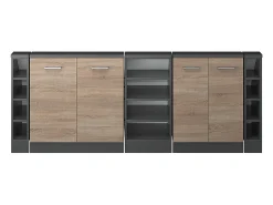 Móvel De Arrumação*Vicco Armário de cozinha para sótão inclinado sonoma 210x46x81.6 r-line Natural claro