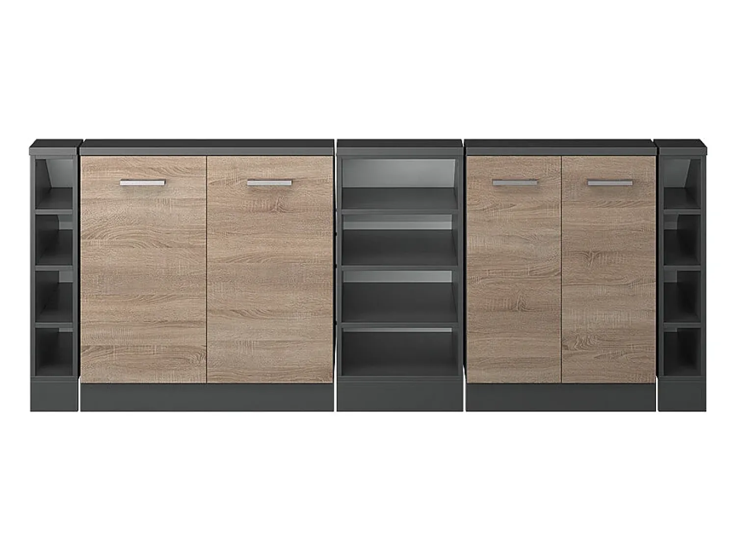 Móvel De Arrumação*Vicco Armário de cozinha para sótão inclinado sonoma 210x46x81.6 r-line Natural claro