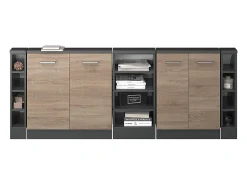 Móvel De Arrumação*Vicco Armário de cozinha para sótão inclinado sonoma 210x46x81.6 r-line Natural claro