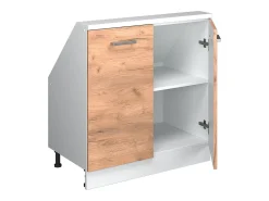 Vicco Armário de cozinha para sótão inclinado carvalho goldkraft 80x46x81.6 r-line^ Móvel De Arrumação