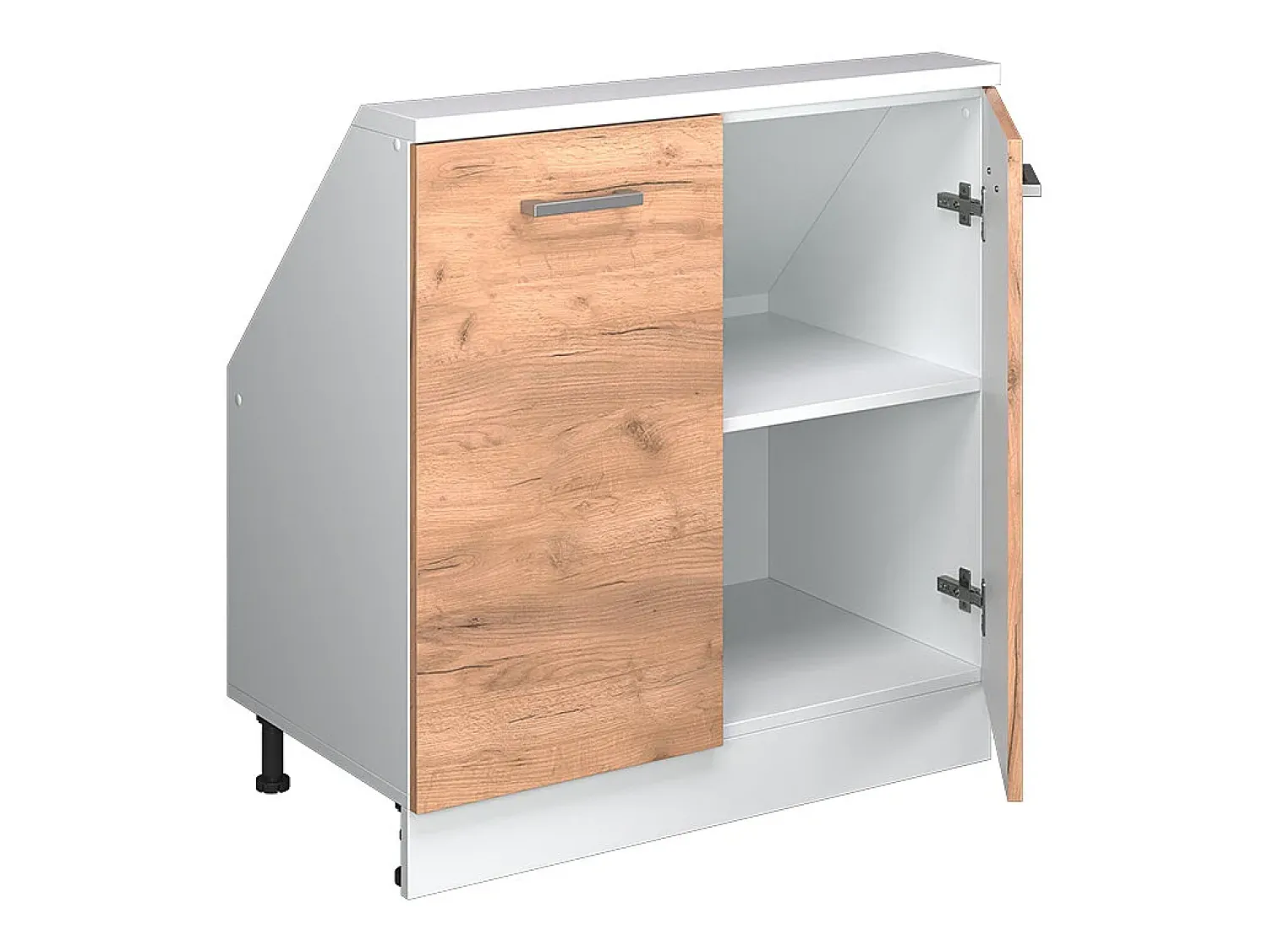Vicco Armário de cozinha para sótão inclinado carvalho goldkraft 80x46x81.6 r-line^ Móvel De Arrumação