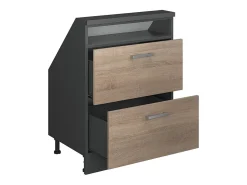 Outlet Vicco Armário de cozinha para sótão inclinado sonoma 60x46x81.6 r-line Natural claro