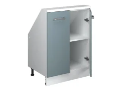 Vicco Armário de cozinha para sótão inclinado -cinza 60x46x81.6 r-line^ Móvel De Arrumação