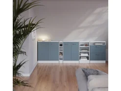 Vicco Armário de cozinha para sótão inclinado -cinza 60x46x81.6 r-line^ Móvel De Arrumação