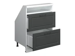 Outlet Vicco Armário de cozinha para sótão inclinado casa de campo antracite 60x46x81.6 r-line Cinza antracite