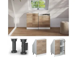 Sale Vicco Armário de cozinha para sótão inclinado sonoma 60x46x81.6 r-line Natural claro