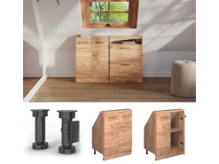Online Vicco Armário de cozinha para sótão inclinado carvalho goldkraft 60x46x81.6 r-line Natural escuro