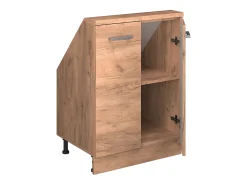 Online Vicco Armário de cozinha para sótão inclinado carvalho goldkraft 60x46x81.6 r-line Natural escuro