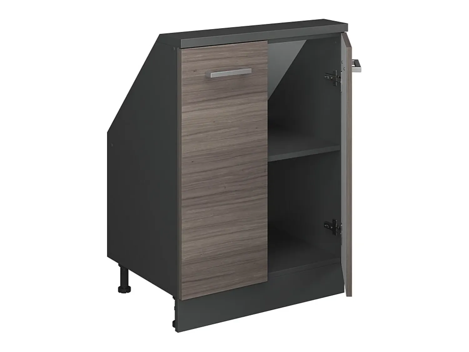 Móvel De Arrumação|Vicco Armário de cozinha para sótão inclinado cinza nobre 60x46x81.6 r-line Cinzento claro