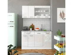 Hot Vicco Armário de cozinha para sótão inclinado alto brilho 60x46x81.6 r-line Branco