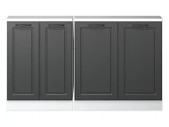 Móvel De Arrumação*Vicco Armário de cozinha para sótão inclinado casa de campo antracite 140x46x81.6 r-line Cinza antracite