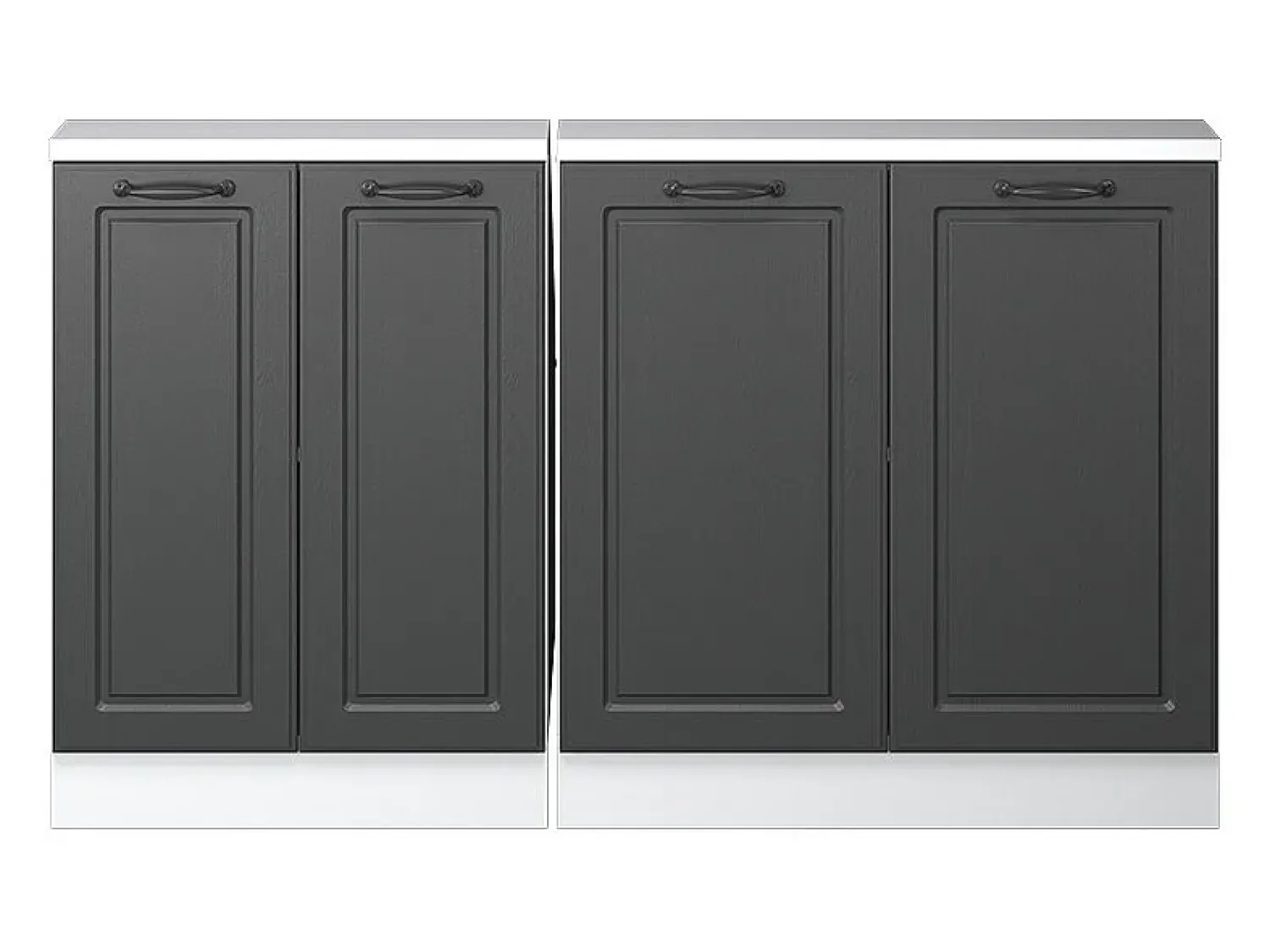 Móvel De Arrumação*Vicco Armário de cozinha para sótão inclinado casa de campo antracite 140x46x81.6 r-line Cinza antracite