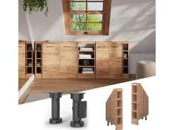 Móvel De Arrumação*Vicco Armário de cozinha para sótão inclinado carvalho goldkraft 15x46x81.6 r-line Natural escuro