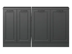 Móvel De Arrumação*Vicco Armário de cozinha para sótão inclinado casa de campo antracite 140x46x81.6 r-line Cinza antracite