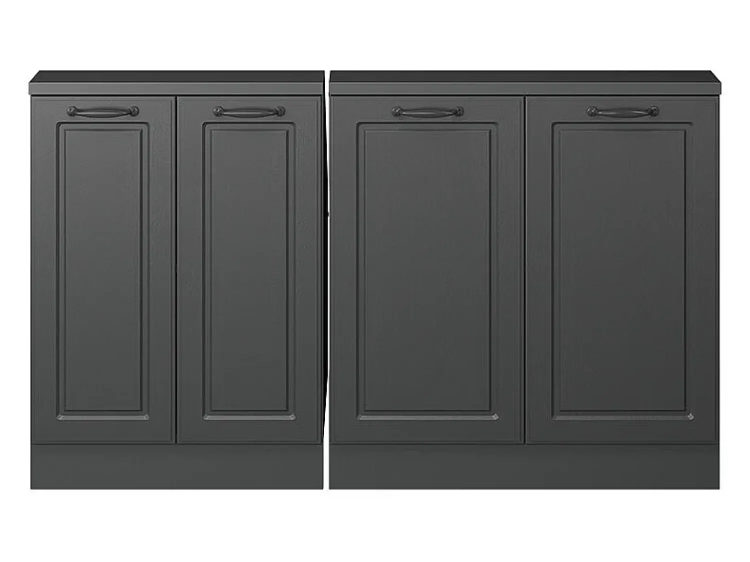 Móvel De Arrumação*Vicco Armário de cozinha para sótão inclinado casa de campo antracite 140x46x81.6 r-line Cinza antracite