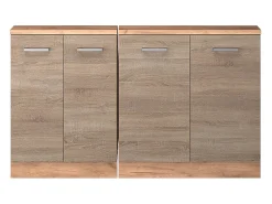 Vicco Armário de cozinha para sótão inclinado sonoma 140x46x81.6 r-line^ Móvel De Arrumação