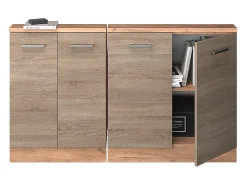 Vicco Armário de cozinha para sótão inclinado sonoma 140x46x81.6 r-line^ Móvel De Arrumação