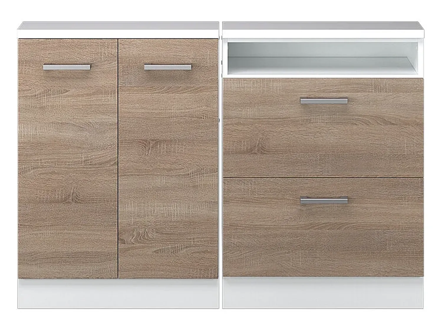 Móvel De Arrumação*Vicco Armário de cozinha para sótão inclinado sonoma 120x46x81.6 r-line Natural claro