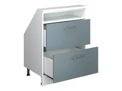 Discount Vicco Armário de cozinha para sótão inclinado -cinza 60x46x81.6 r-line Azul