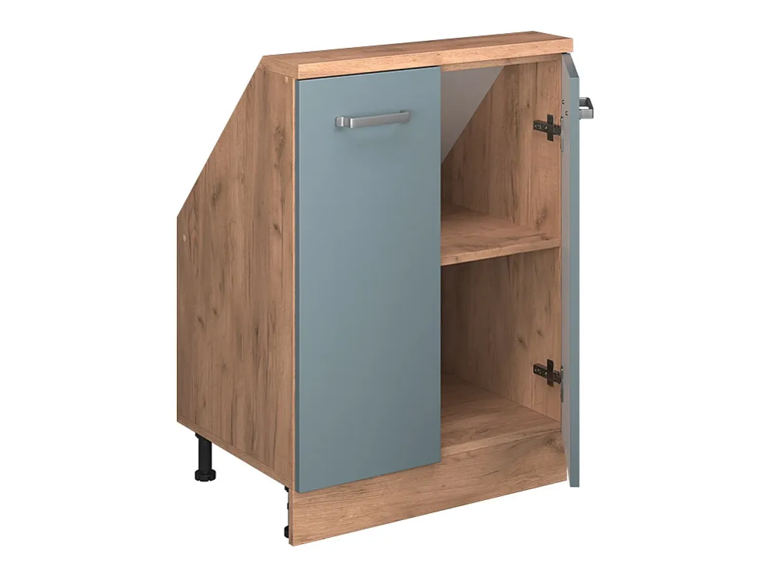 Móvel De Arrumação*Vicco Armário de cozinha para sótão inclinado -cinza 60x46x81.6 r-line Azul