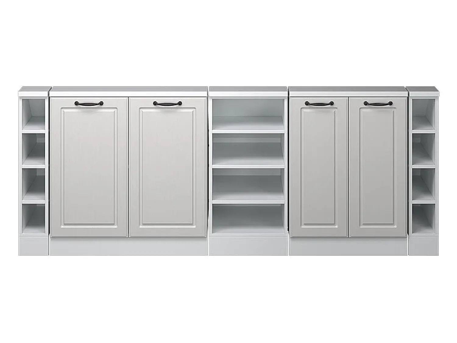 Sale Vicco Armário de cozinha para sótão inclinado casa de campo branca 210x46x81.6 r-line Branco sujo
