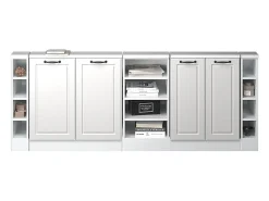 Sale Vicco Armário de cozinha para sótão inclinado casa de campo branca 210x46x81.6 r-line Branco sujo