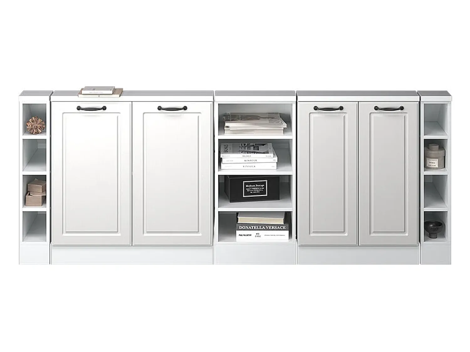 Sale Vicco Armário de cozinha para sótão inclinado casa de campo branca 210x46x81.6 r-line Branco sujo