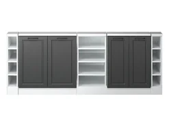 Clearance Vicco Armário de cozinha para sótão inclinado casa de campo antracite 210x46x81.6 r-line Cinza antracite